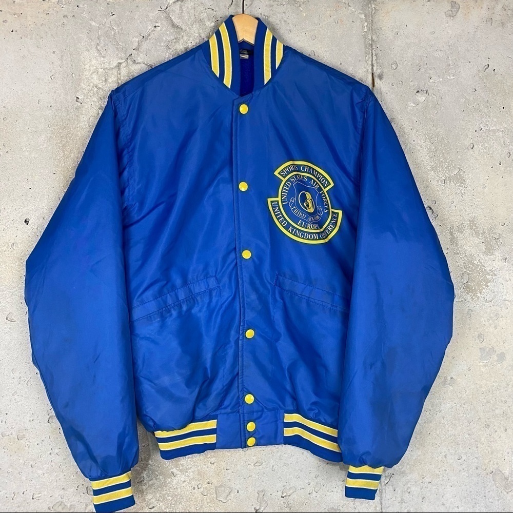 Vintage United States Air Forces third Air Force Europe blue yellow jacket